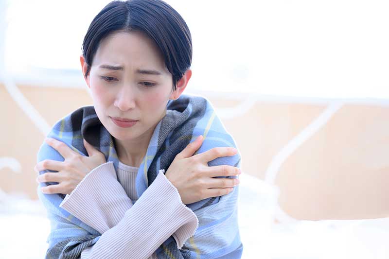 寒がりな女性 寒がりな女性