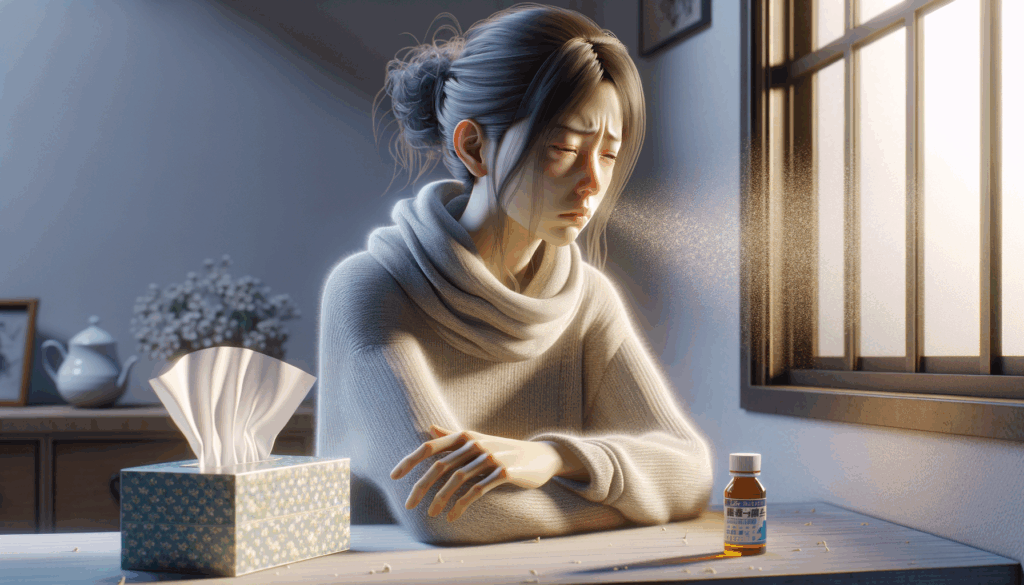 花粉症に悩む女性