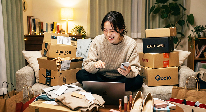 衝動買いする女性